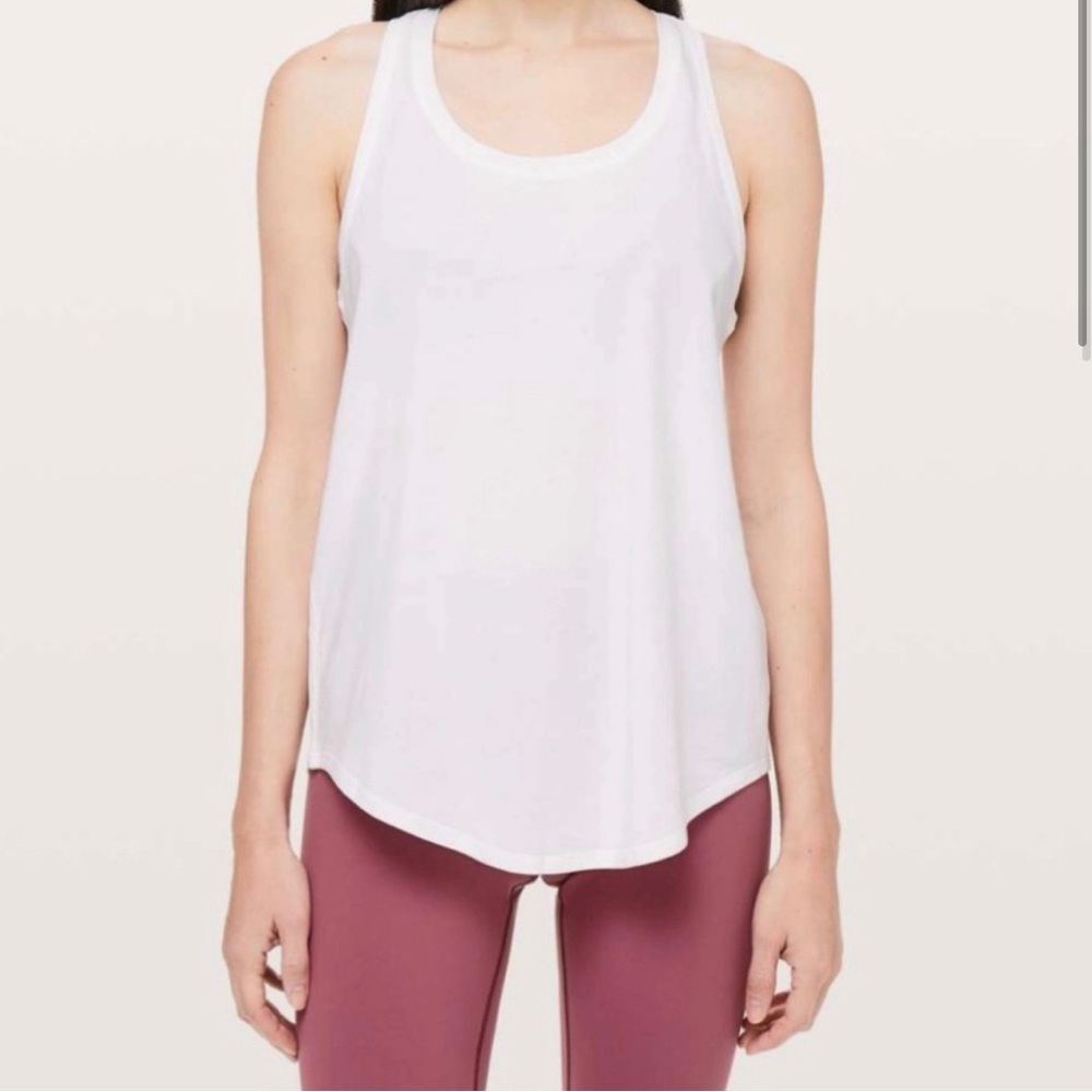 Lululemon Pleated Love Tank White 10